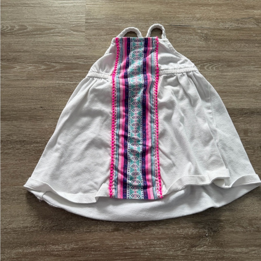 Cherokee White Camisole with Pink and Blue Stripes
